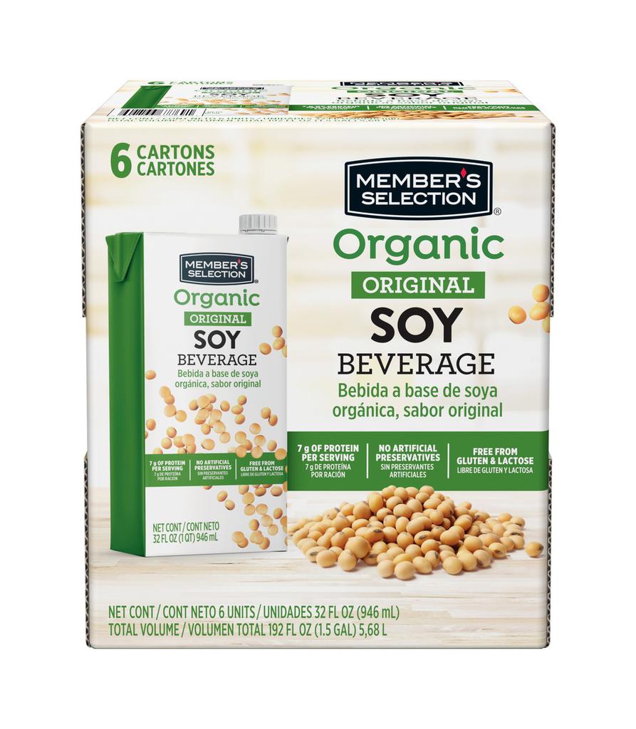 MEMBER'S SELECTION BEBIDA DE SOYA 6 UNIDADES / 946 ML / 32 OZ