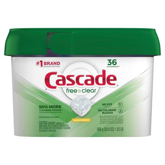 CASCADE ACTION CLR LEMON 36 CAPS