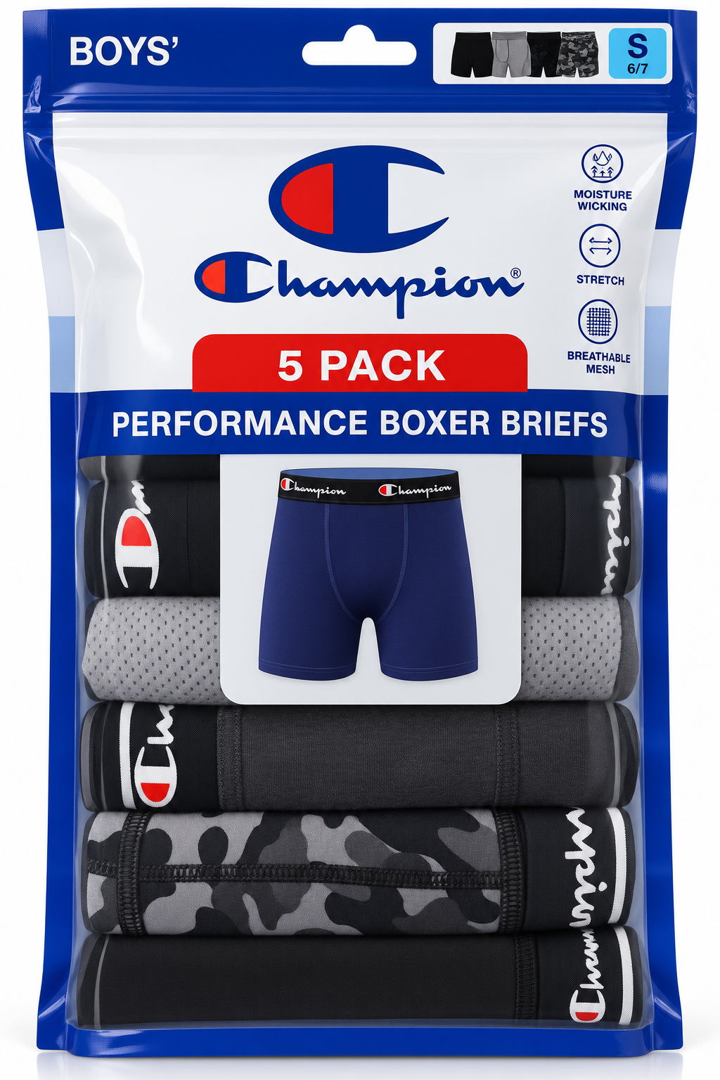BOXER NIÑO CHAMPIONS 5PACK