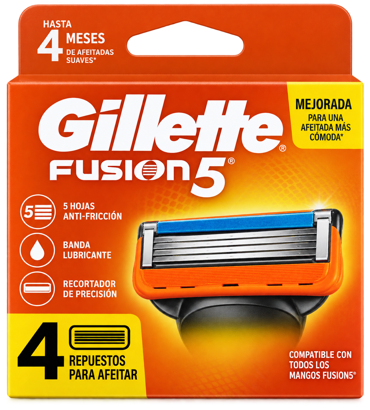 GILLETE REPUESTO FUSION 4 CART