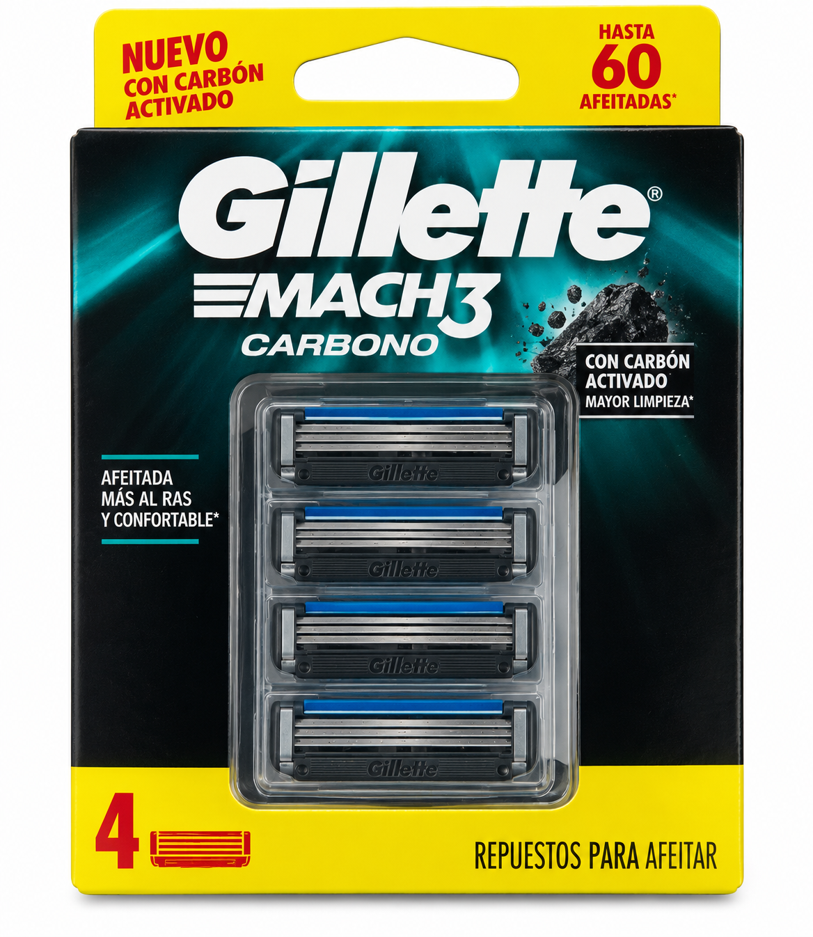 GILLETE MATCH 3 REPUESTO 4 UNIDADES
