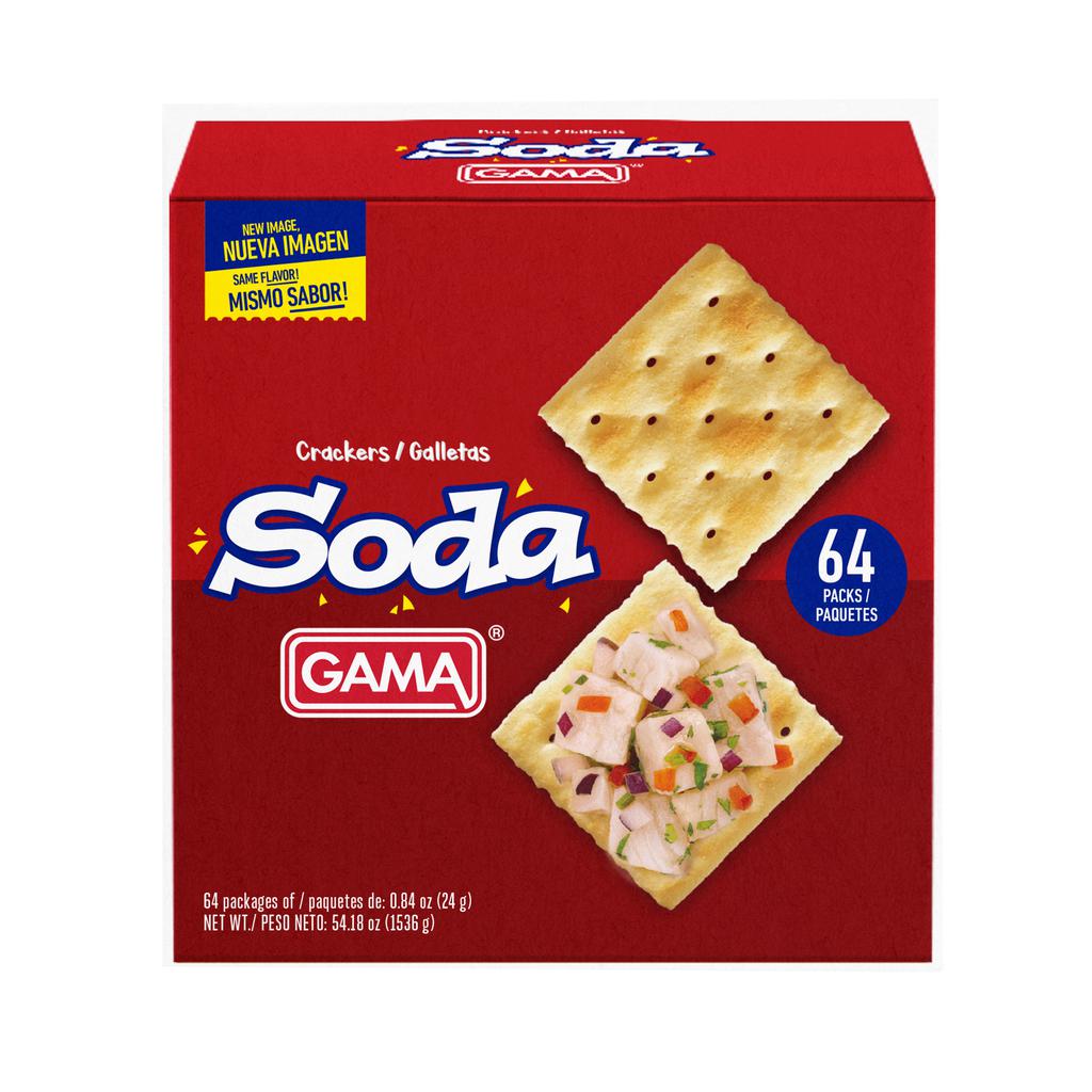 GAMA GALLETAS DE SODA 64 UNIDADES / 24 G
