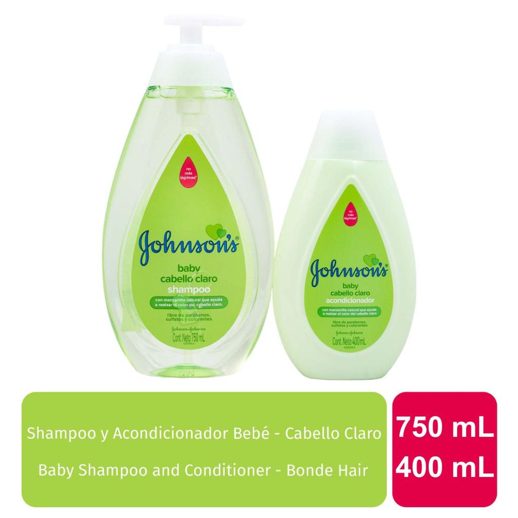 JOHNSON'S BABY CHAMPÚ 750 ML + ACONDICIONADOR 400 ML