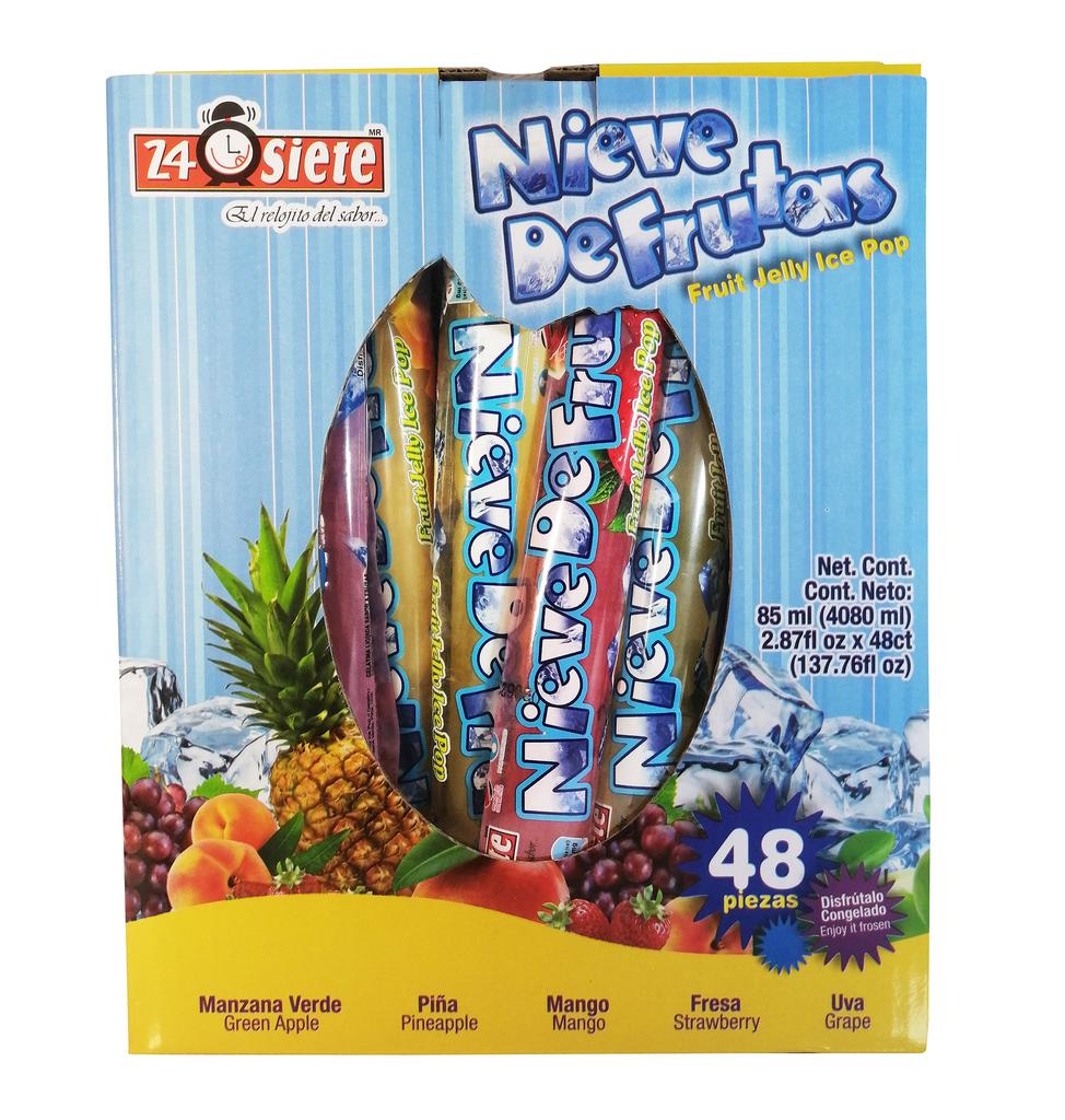 24 SIETE ICE POPS SABORES SURTIDOS 48 UNIDADES / 85 ML / 2.87 OZ
