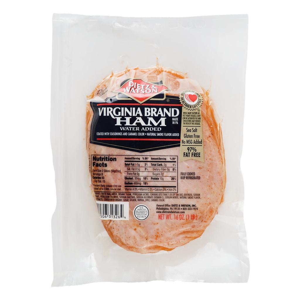 DIETZ & WATSON JAMÓN DE VIRGINIA TAJADO, 454 G