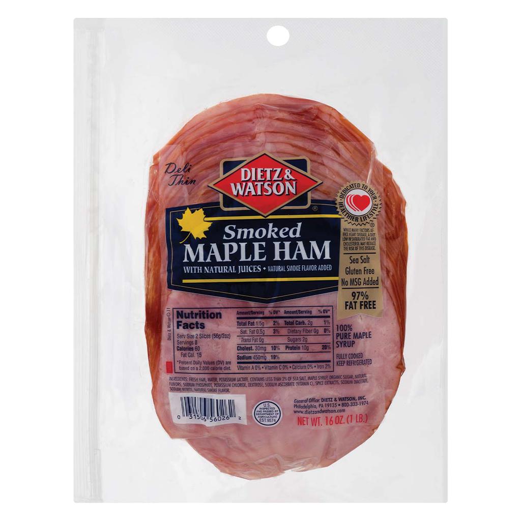 DIETZ & WATSON JAMÓN AHUMADO CON ARCE 454 G