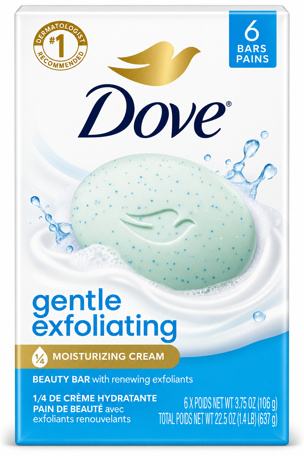 DOVE JABON EXFOLIANT 6PCK
