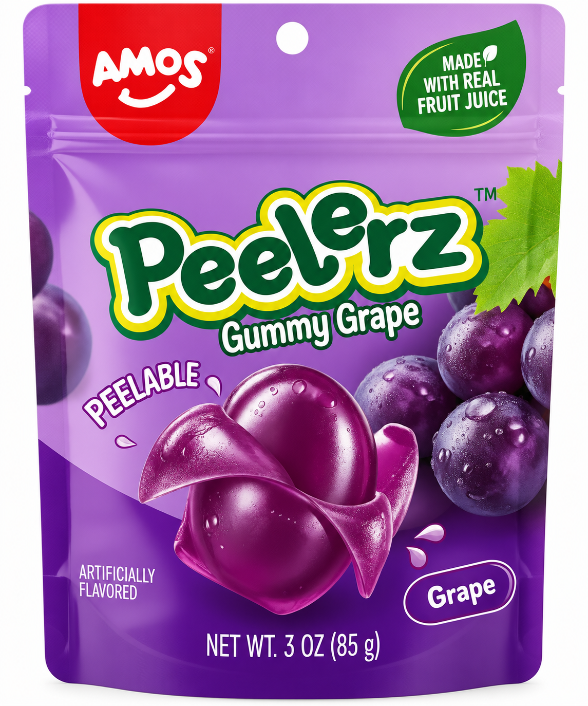 AMOS PEELERZ GRAPE GOMITA 85G