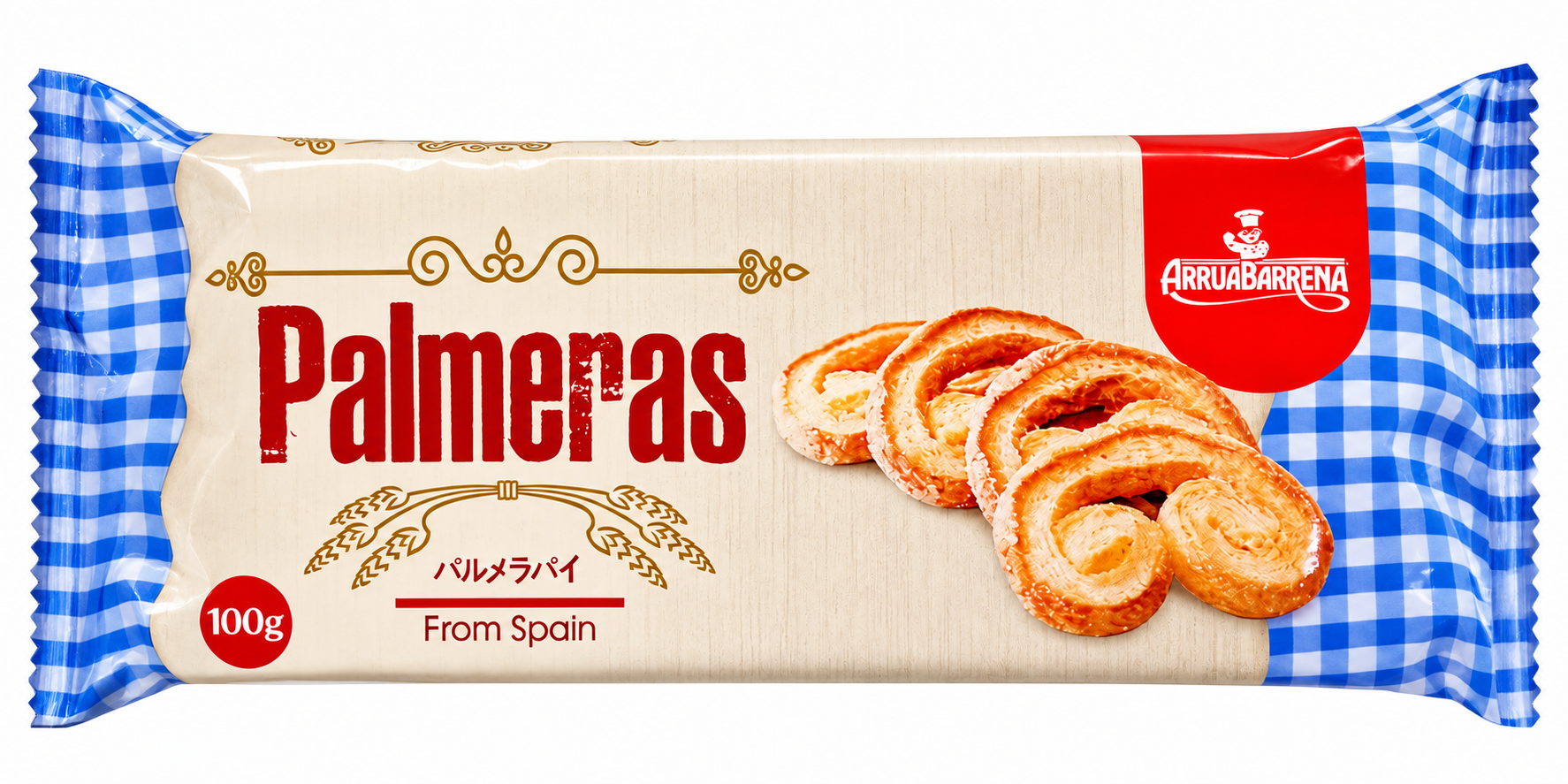 ARRUBARENA  GALLETAS  PALMERAS 100G.