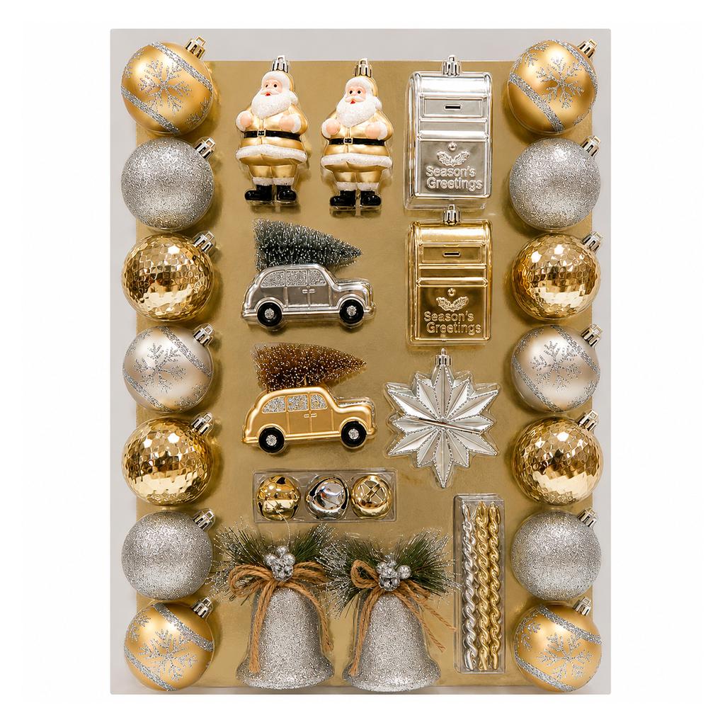 MEMBER'S SELECTION SET DE ADORNOS NAVIDEÑOS INASTILLABLES