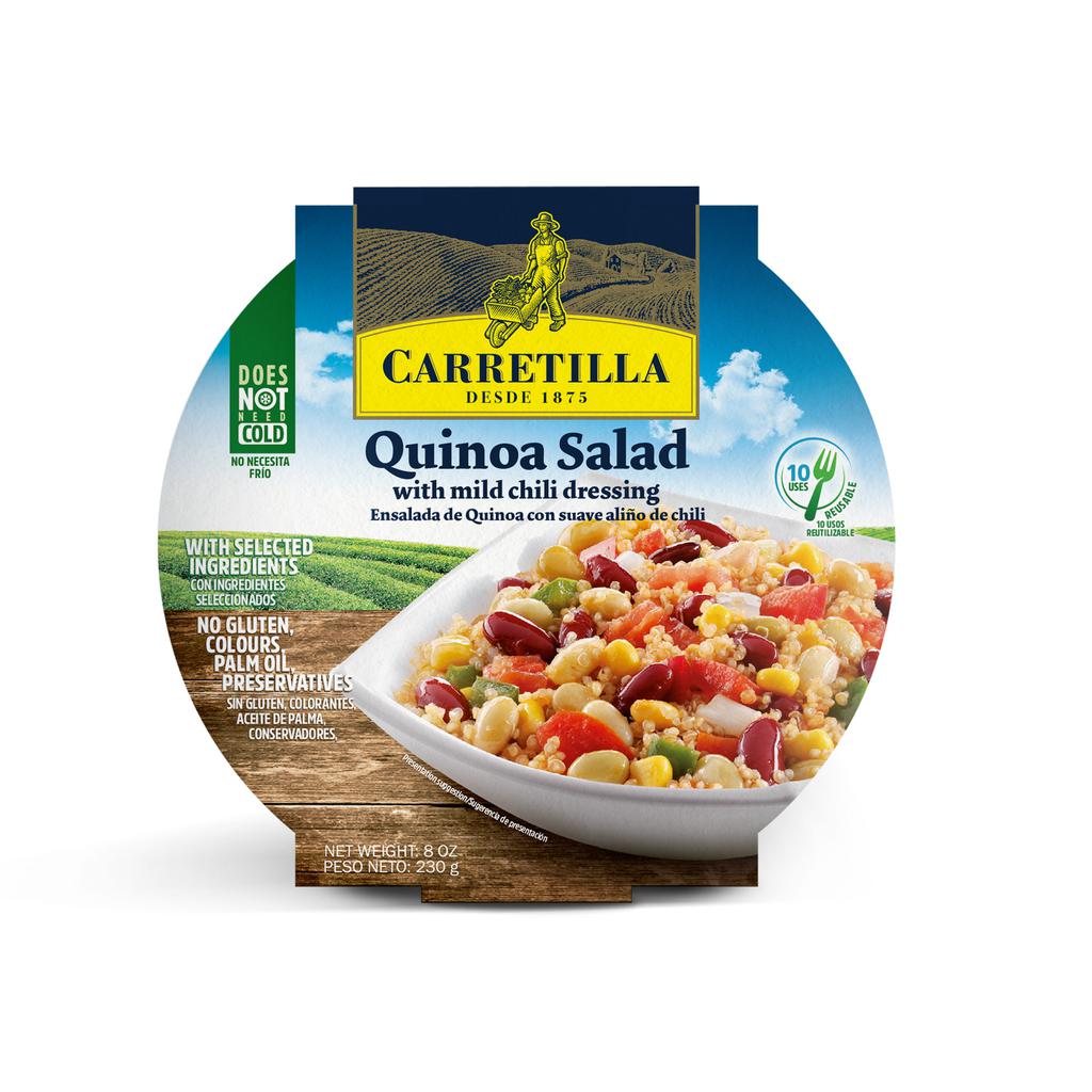 CARRETILLA ENSALADA DE QUINOA CON ADEREZO DE CHILE LISTA PARA CONSUMIR 230 G
