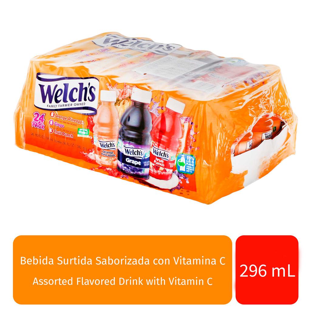 WELCH'S JUGOS CON SABORES SURTIDOS 24 UNIDADES / 296 ML