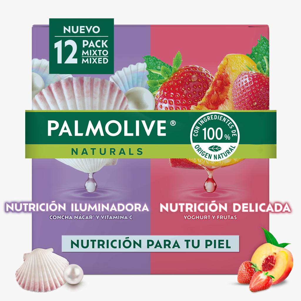 PALMOLIVE NATURALS JABÓN DE BAÑO TONO PERFECTO Y SUAVIDAD RADIANTE 12 UNIDADES / 100 G